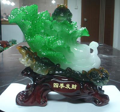 如意招财工艺品 白菜摆件中的家居美学与美好寓意